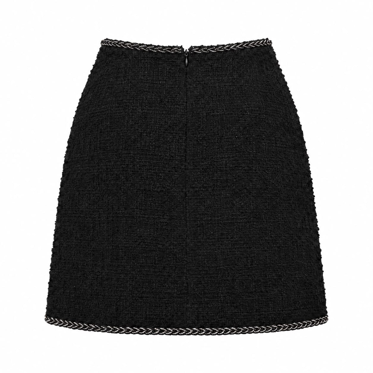 GIAMBATTISTA VALLI - SET JACKET & SKIRT TWEED BLACK SIZE 40 IT