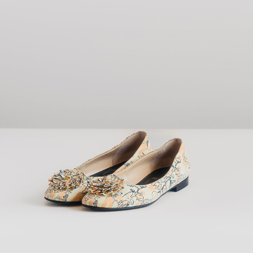 CHANEL - BALLET FLATS CC BROOCH SIZE 39 EU