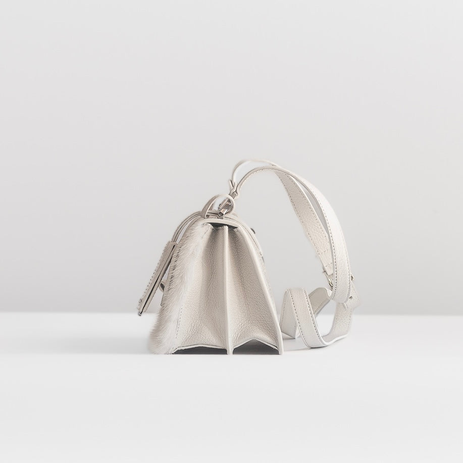 MIU MIU - *LIMITED EDITION* SHOULDER BAG WHITE PYTHON AND MINK FUR