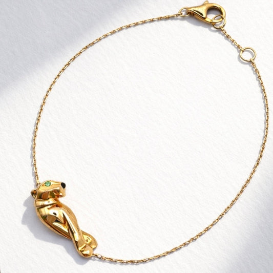 CARTIER - BRACELET PANTHÈRE 18K ROSE GOLD WITH TSAVORITE EYES