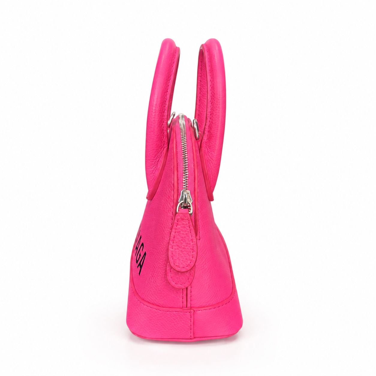 BALENCIAGA - BAG VILLE XXS FUCHSIA PINK GRAINED CALFSKIN