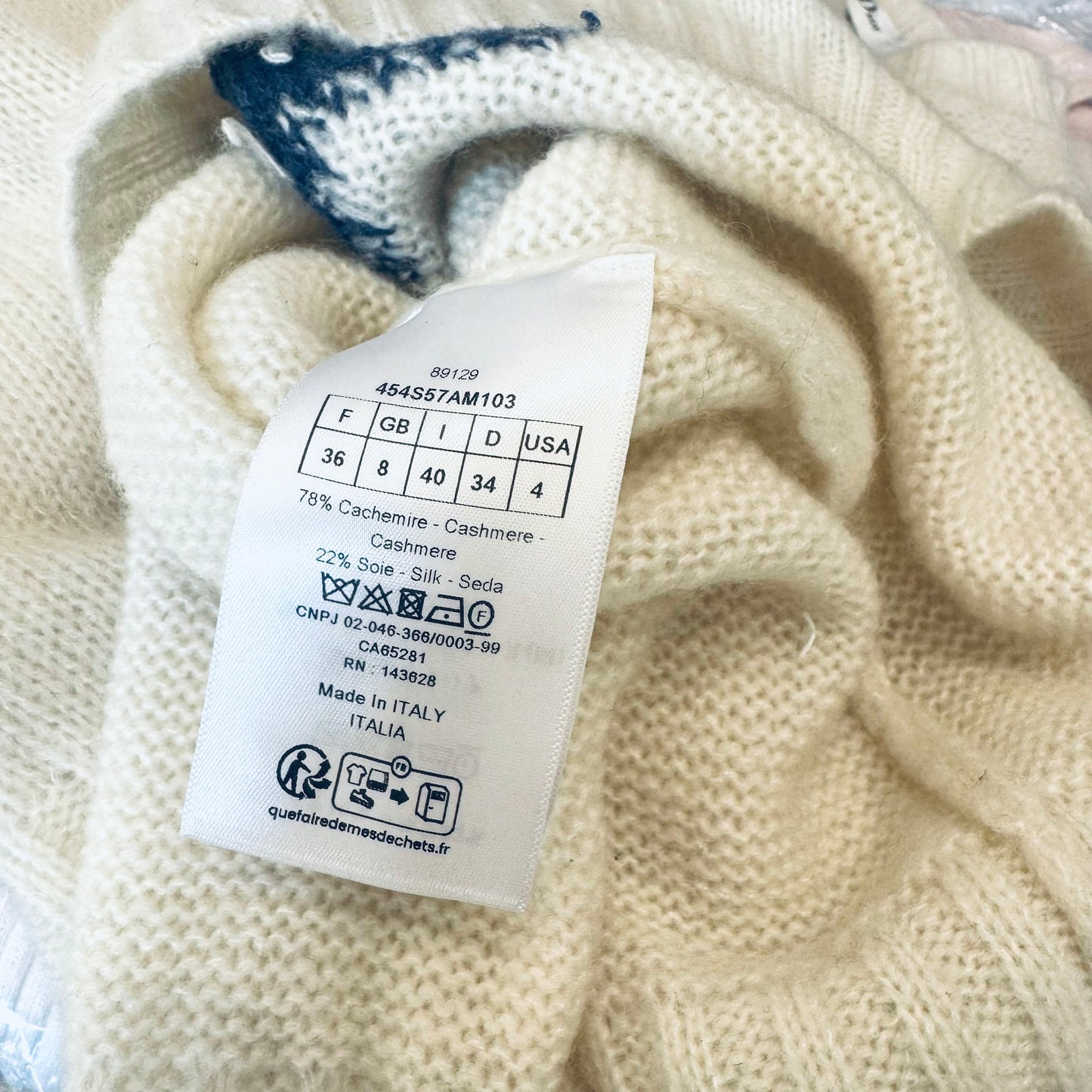 DIOR - SWEATER MISS DIOR CASHMERE/SILK SIZE 36 FR