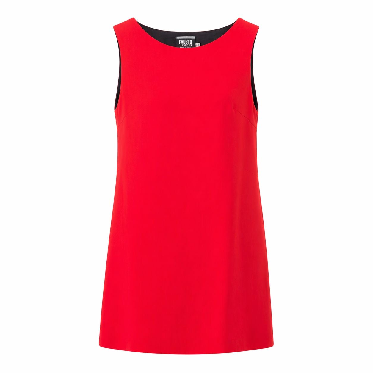 FAUSTO PUGLISI - DRESS MINI RED & BLACK SIZE 40 IT