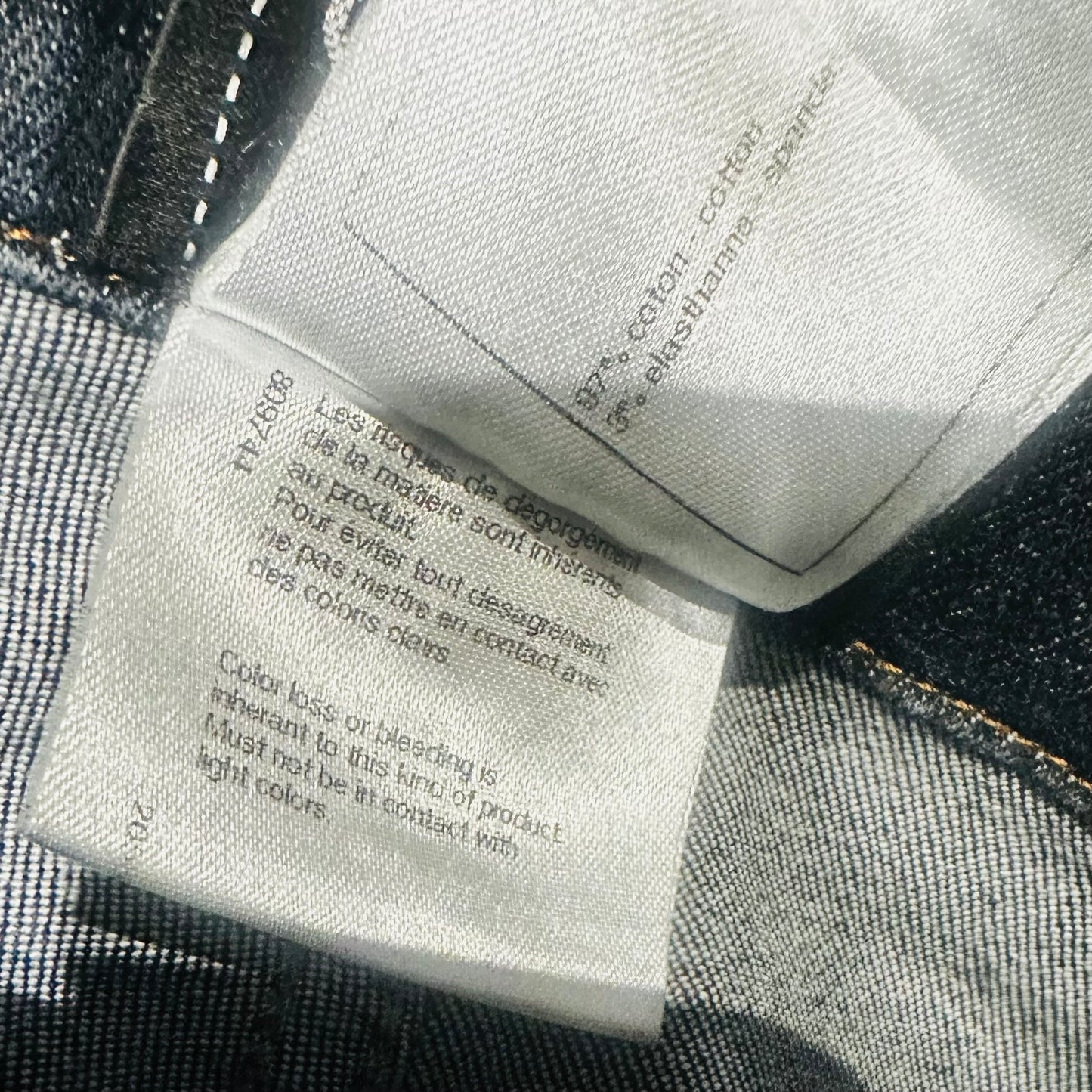 CHANEL - BLACK GRAPHIC JEANS SIZE 38 FR