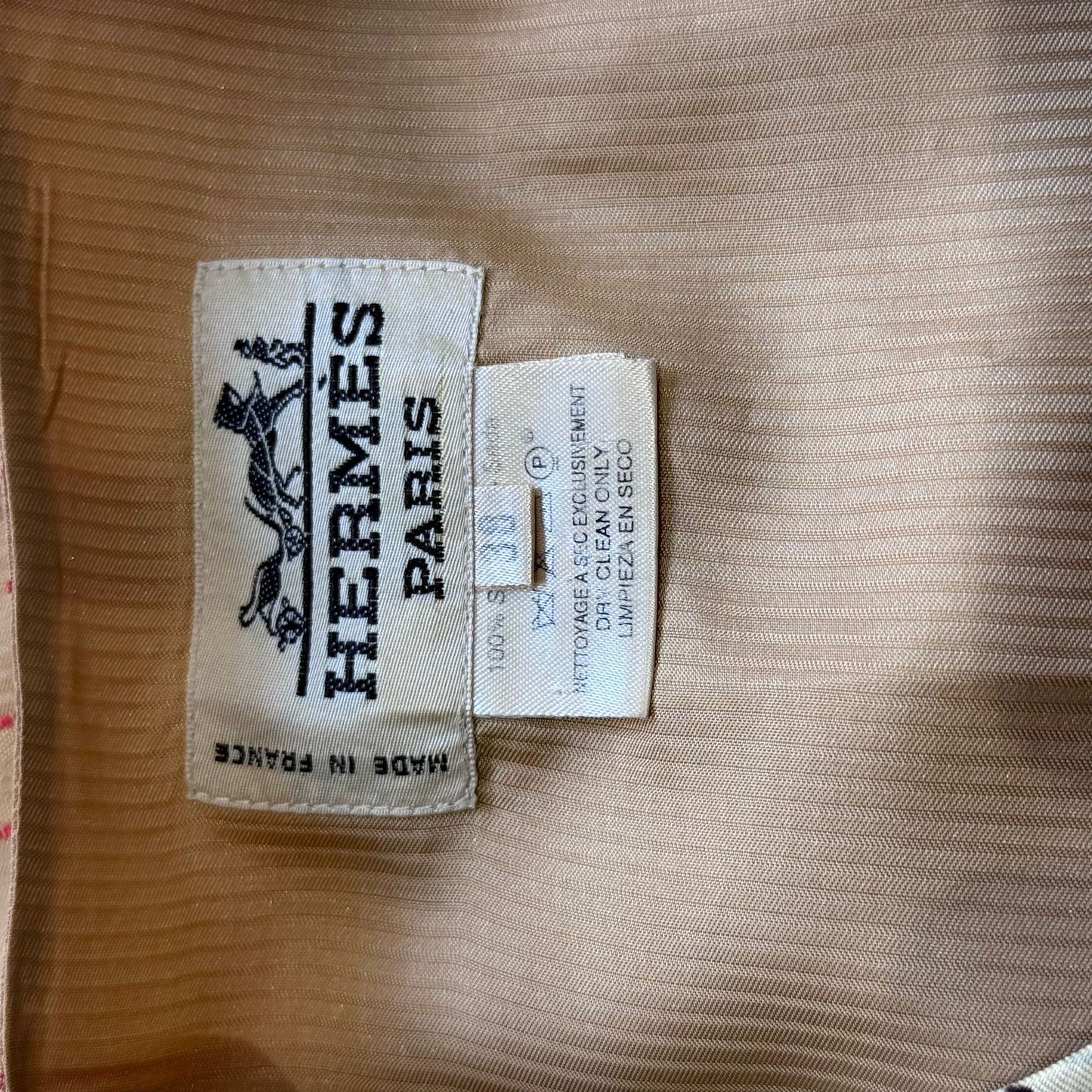 HERMÈS - *VINTAGE* VEST SILK SAFARI SIZE 38 FR