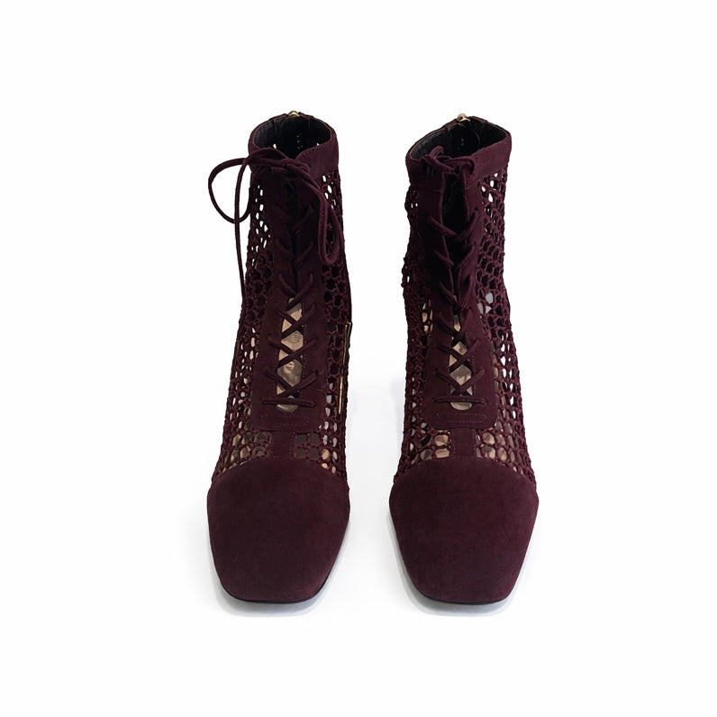 DIOR - *BRAND NEW* BOOTIES NAUGHTLY-D BORDEAUX SIZE 37,5 EU