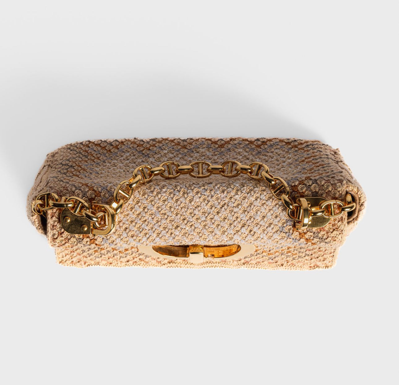 DIOR - BAG CARO IN BEIGE RAFFIA &  SUEDE