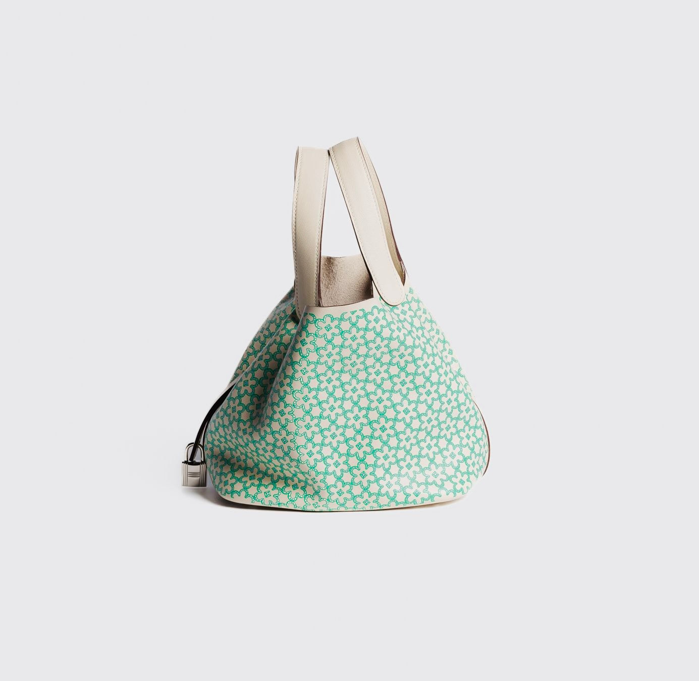 HERMÈS - *NEVER USED* BAG PICOTIN LOCK 18 LIMITED EDITION SWIFT NATA & GREEN DAISY