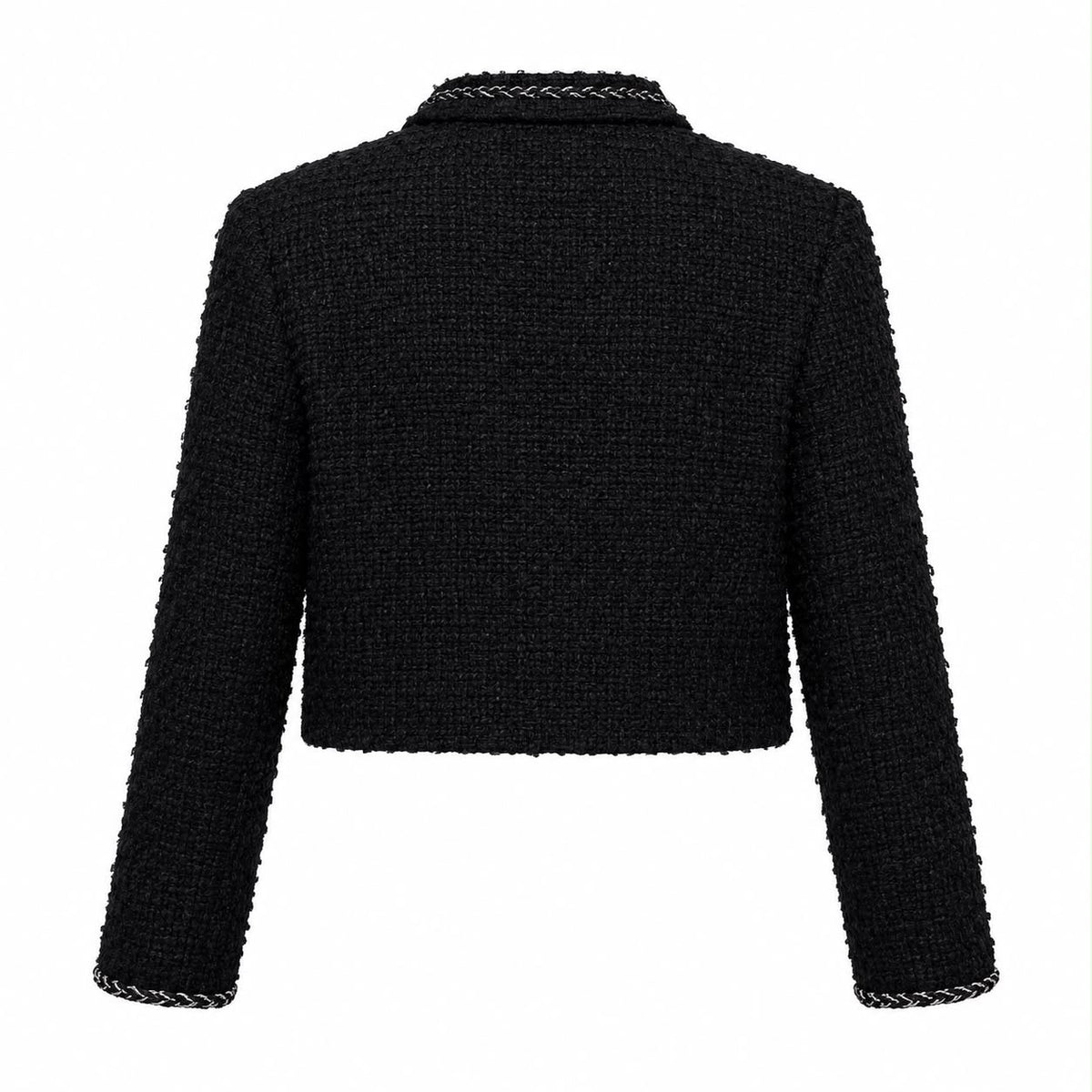 GIAMBATTISTA VALLI - SET JACKET & SKIRT TWEED BLACK SIZE 40 IT