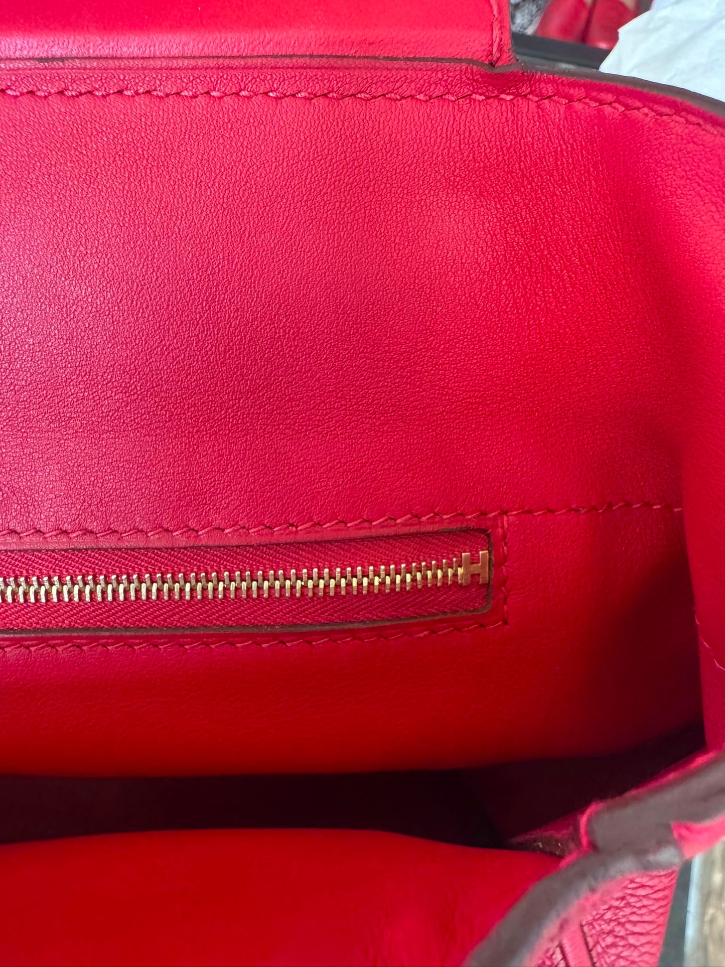 HERMÈS - BAG 24/24 ROUGE VIF & ROUGE PIMENT TAURILLON LEATHER SIZE 29