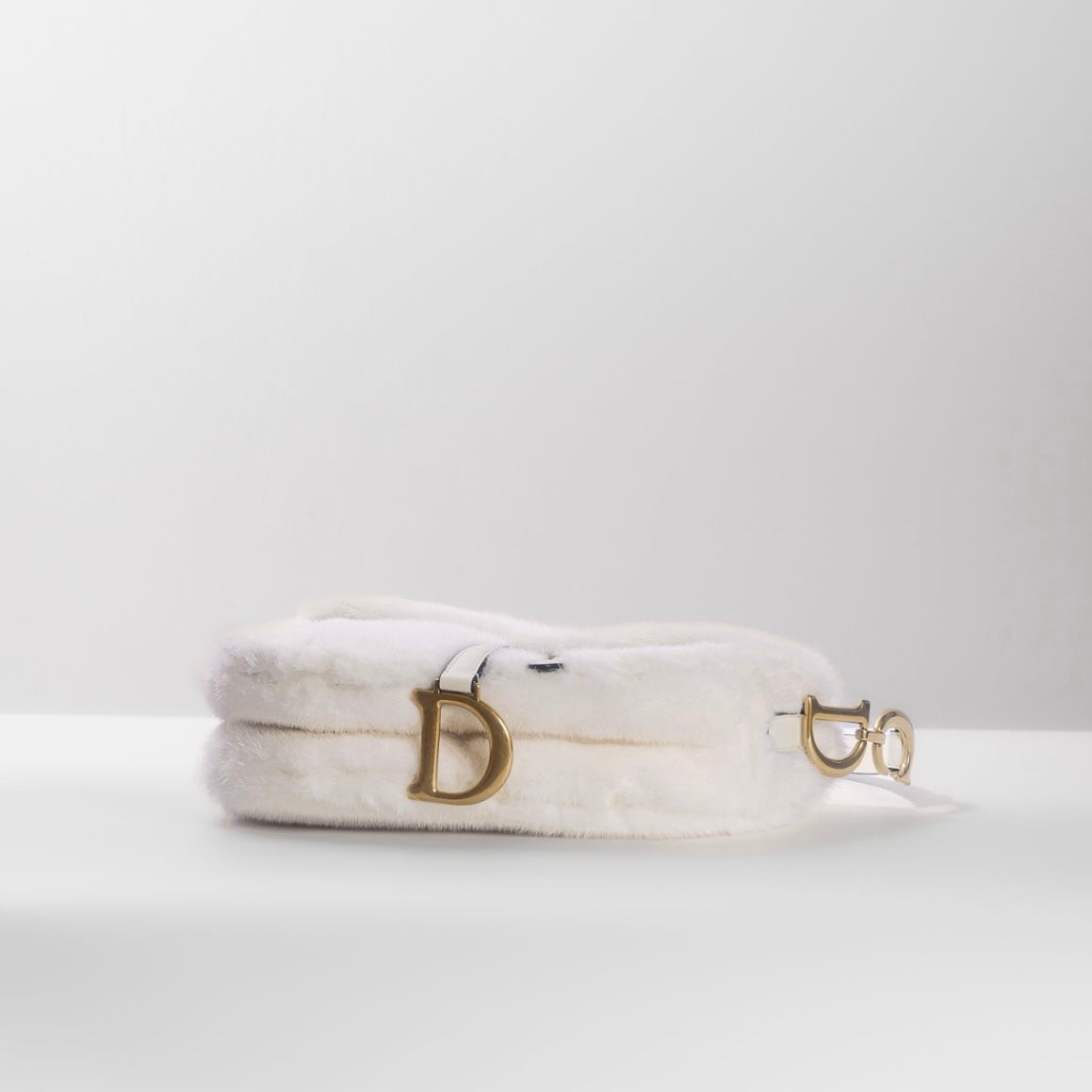 DIOR - *RARE* SADDLE BAG MEDIUM WHITE MINK FUR