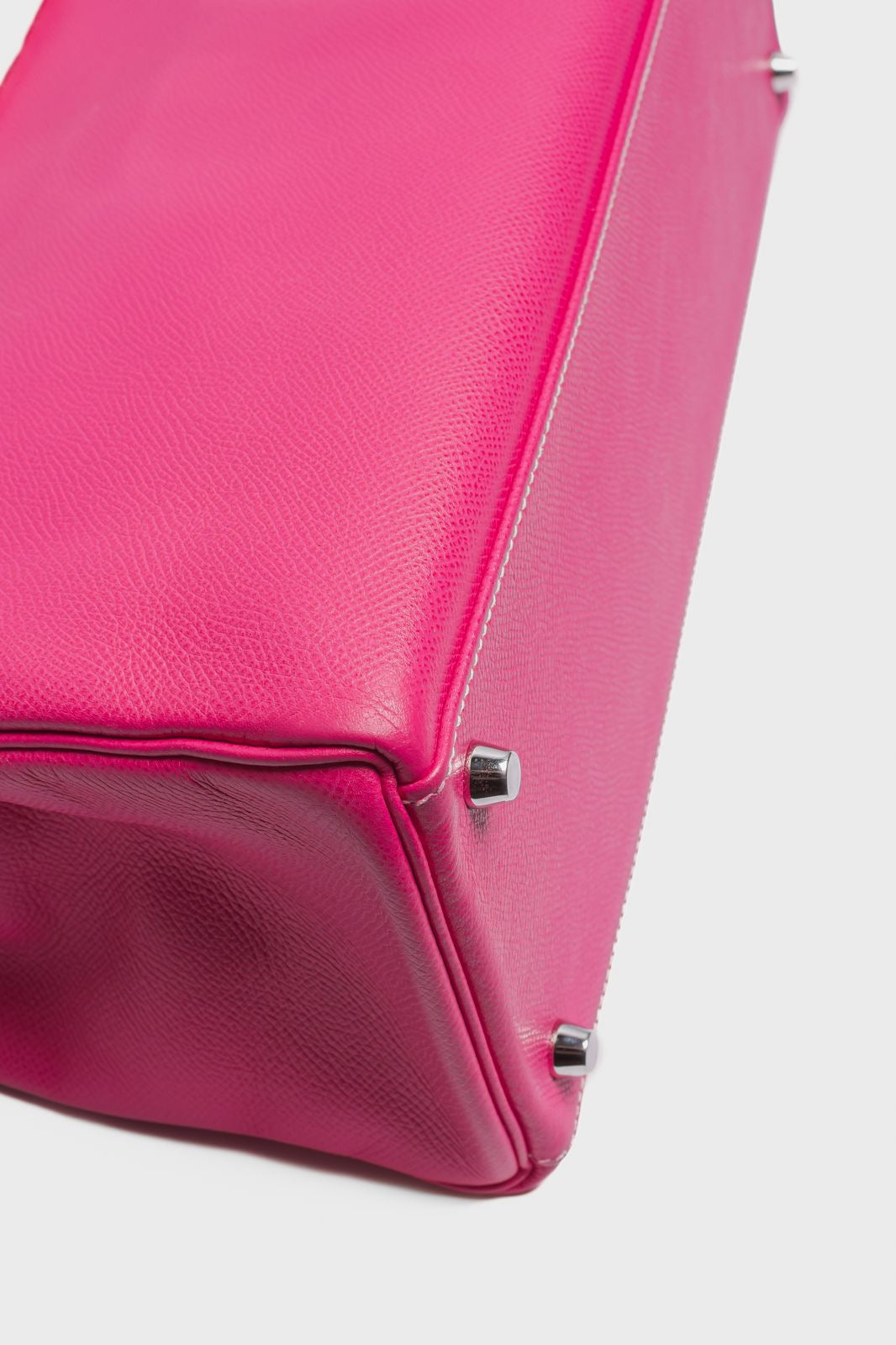 HERMÈS - *RARE* KELLY 35 EPSOM LEATHER ROSE TYRIEN SILVER HARDWARE