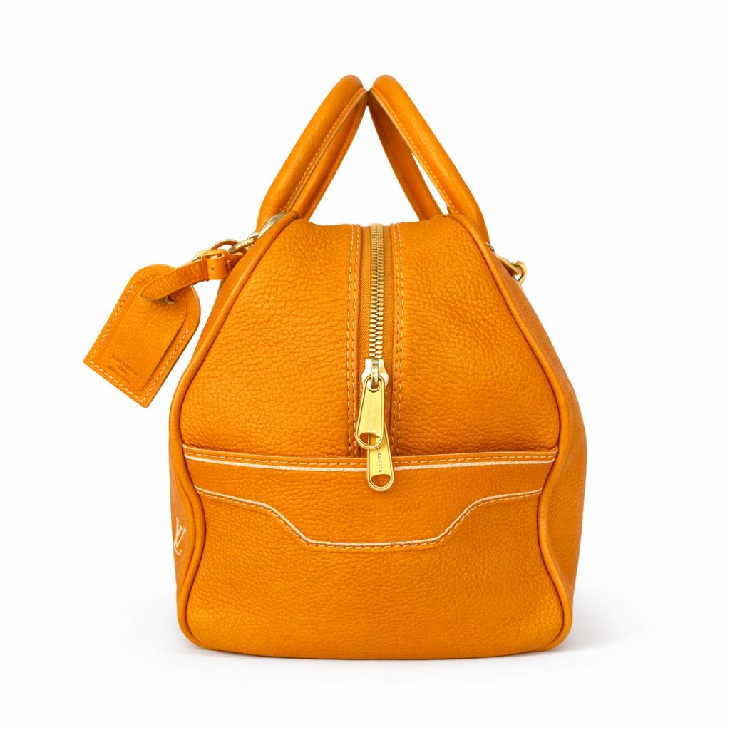 LOUIS VUITTON - *NEVER WORN* TOBAGO CARRYALL LEATHER BAG ORANGE GRAINED CALFSKIN