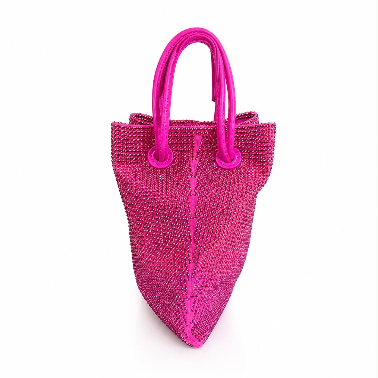VERSACE - BUCKET BAG MEDUSA CRYSTAL DRAWSTRING FUCHSIA