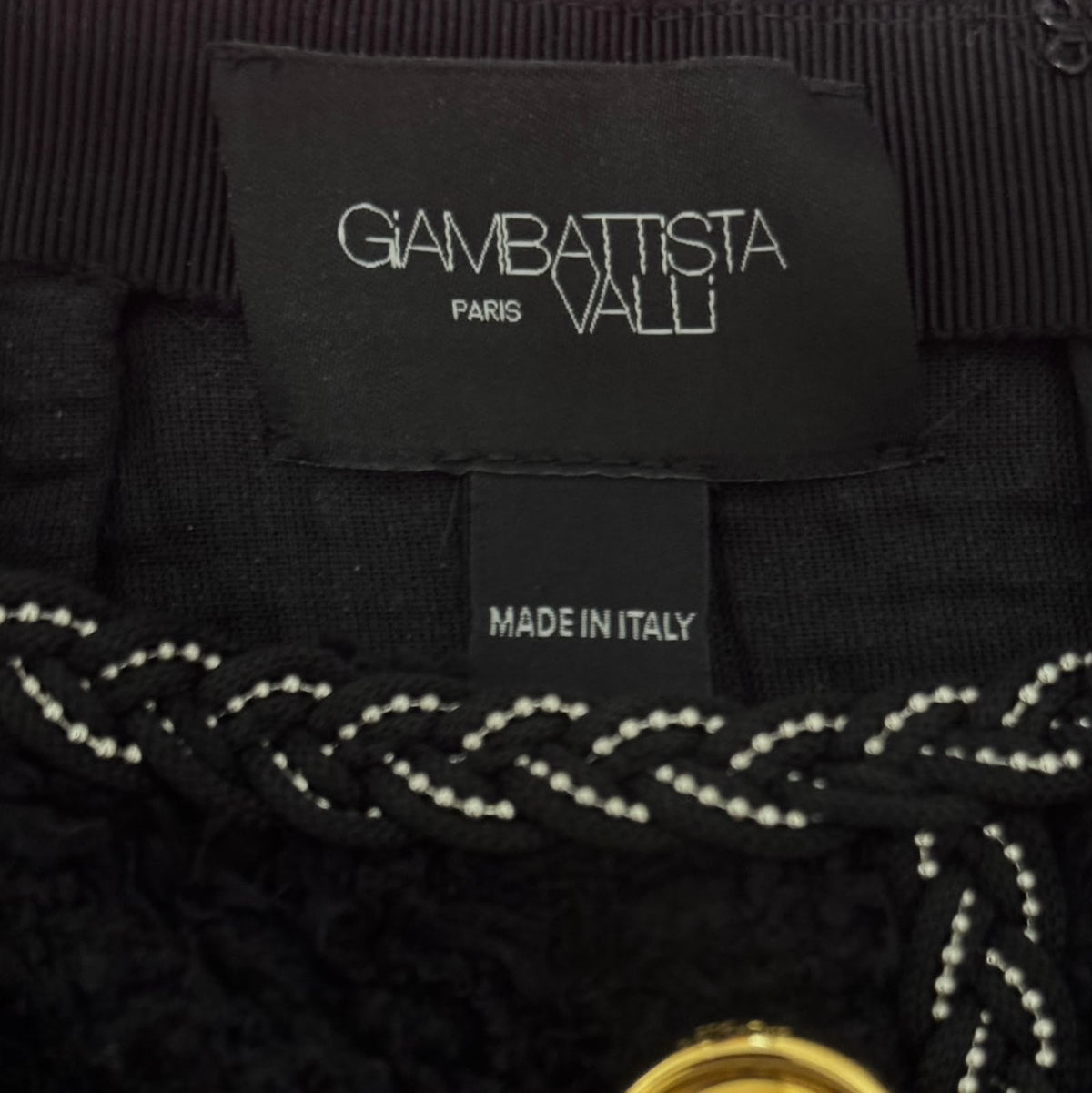 GIAMBATTISTA VALLI - SET JACKET & SKIRT TWEED BLACK SIZE 40 IT