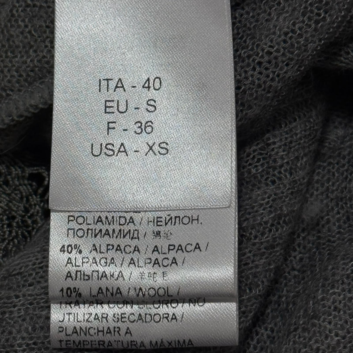 ERMANNO SCERVINO - LONG DRESS  KNIT GREY ALPACA & WOOL SIZE 40 IT