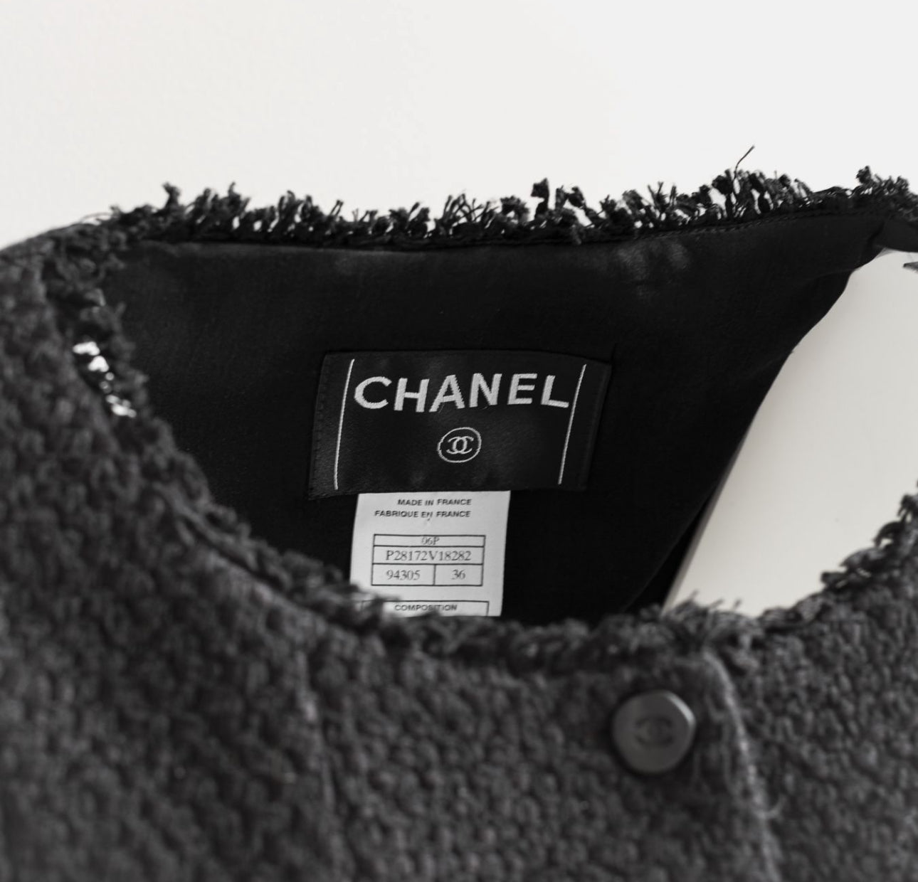 CHANEL - JACKET BLACK SIZE 36 FR