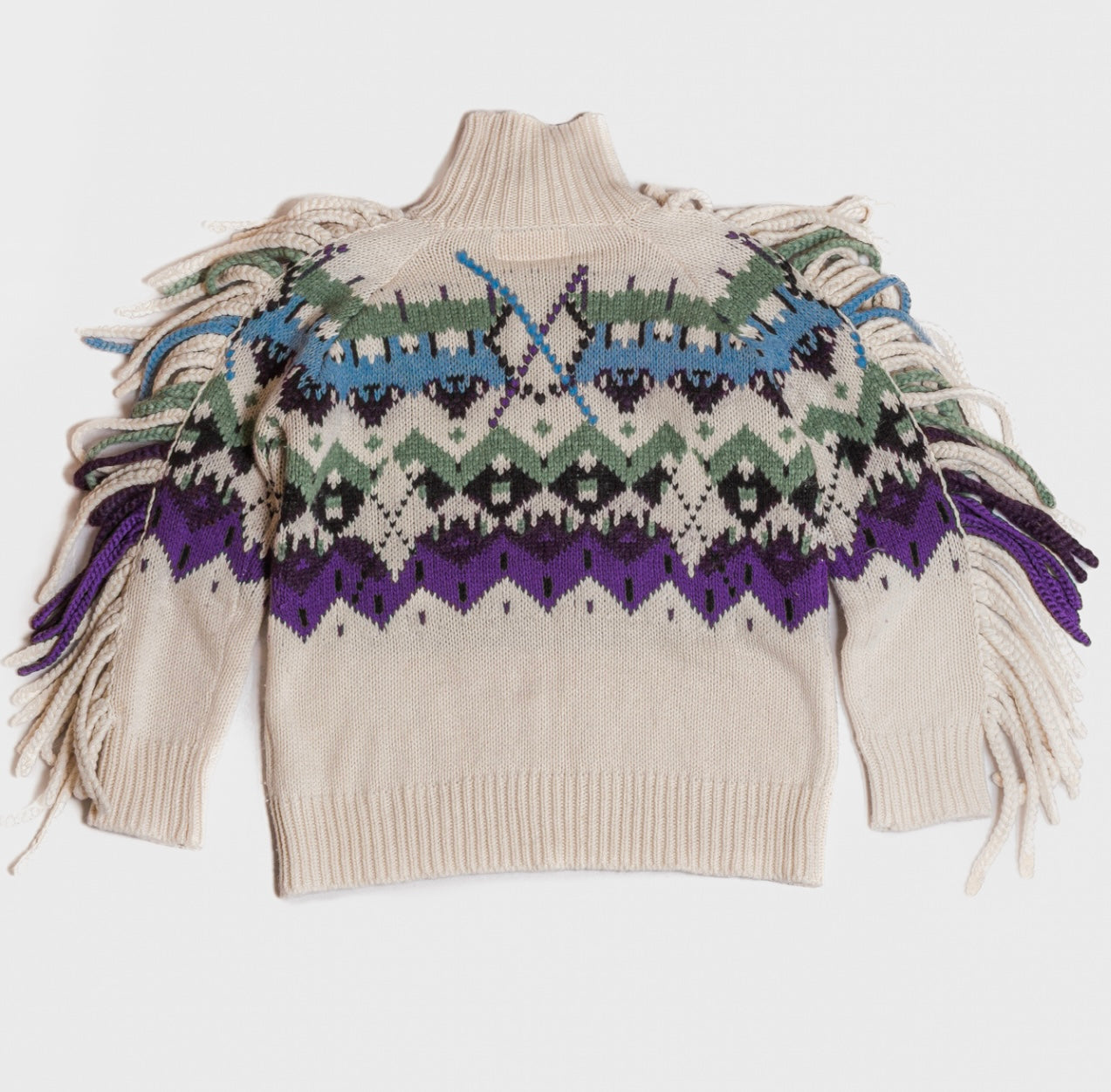 ERMANNO SCERVINO - PULLOVER FRINGES MULTICOLOR CACHEMIRE BLEND SIZE XS