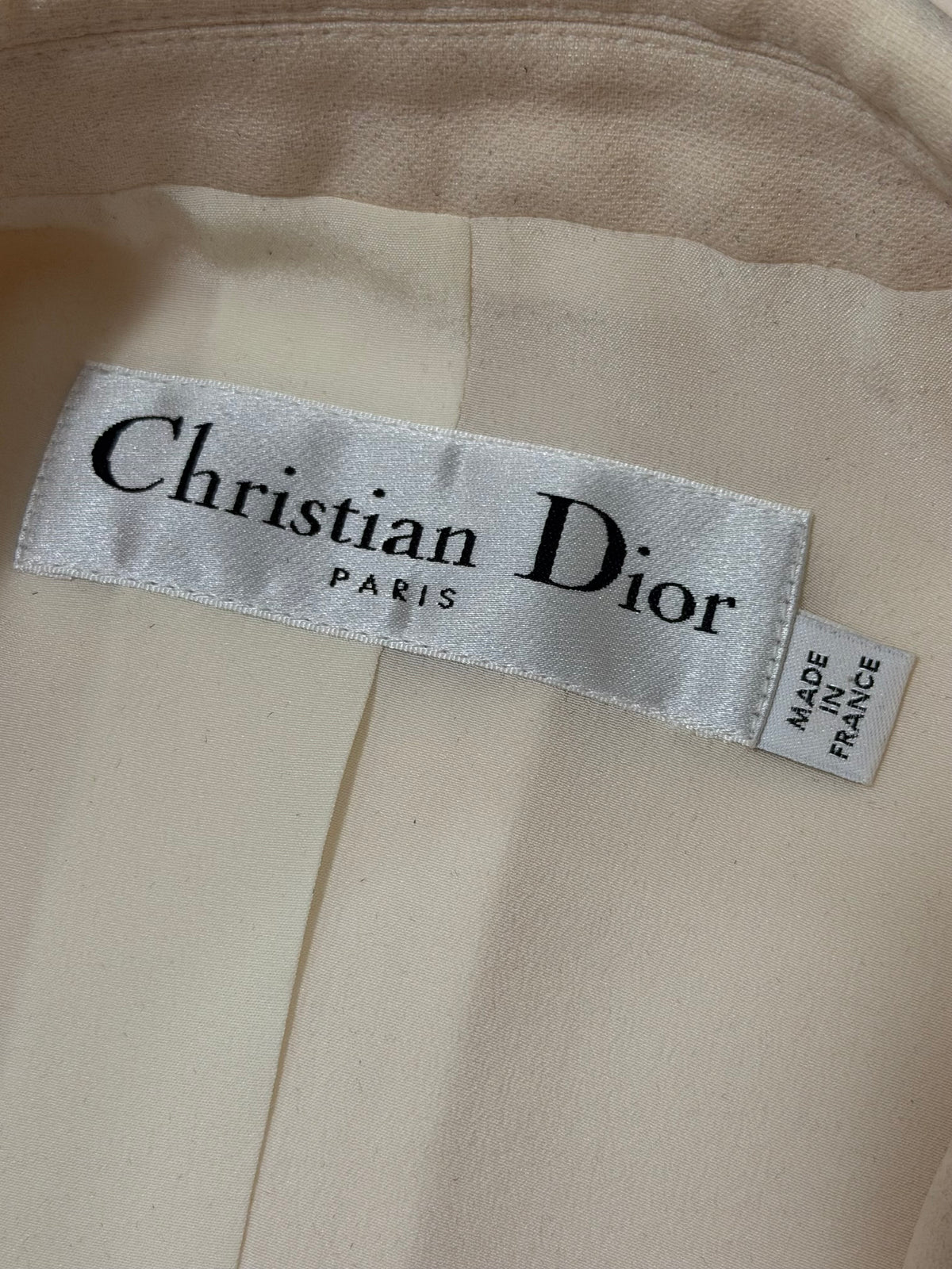 DIOR - VEST SLEVELESS ECRU SIZE 38 FR
