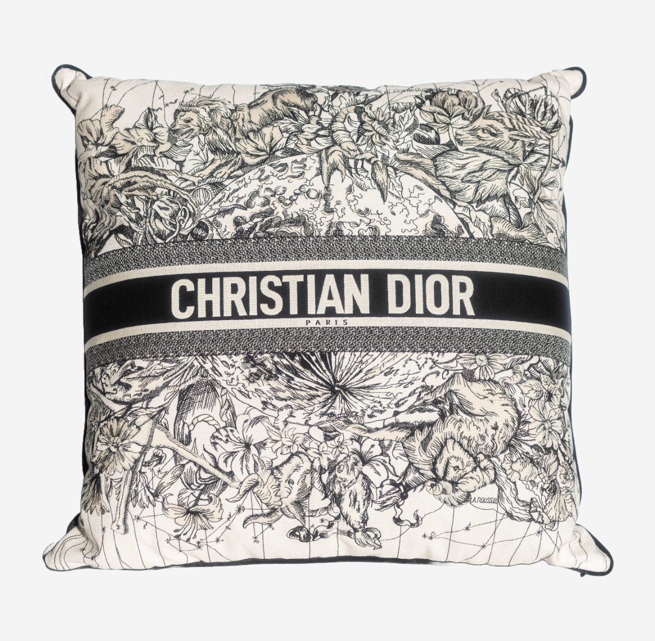 DIOR - MAXI PILLOW EMBROIDERED CONSTELLATIONS BLACK & WHITE