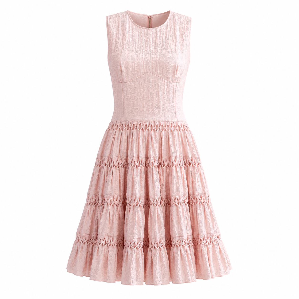 ERMANNO SCERVINO - DRESS MINI PINK SLEVELESS FLARED SIZE 38 IT
