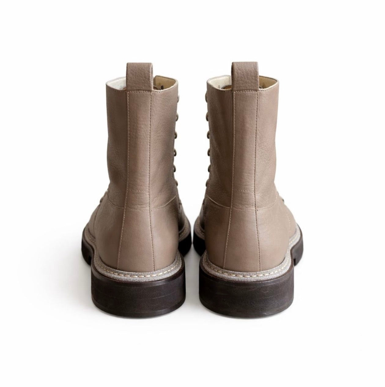 BRUNELLO CUCCINELLI - BOOTIES BROWN LEATHER SIZE 40 EU