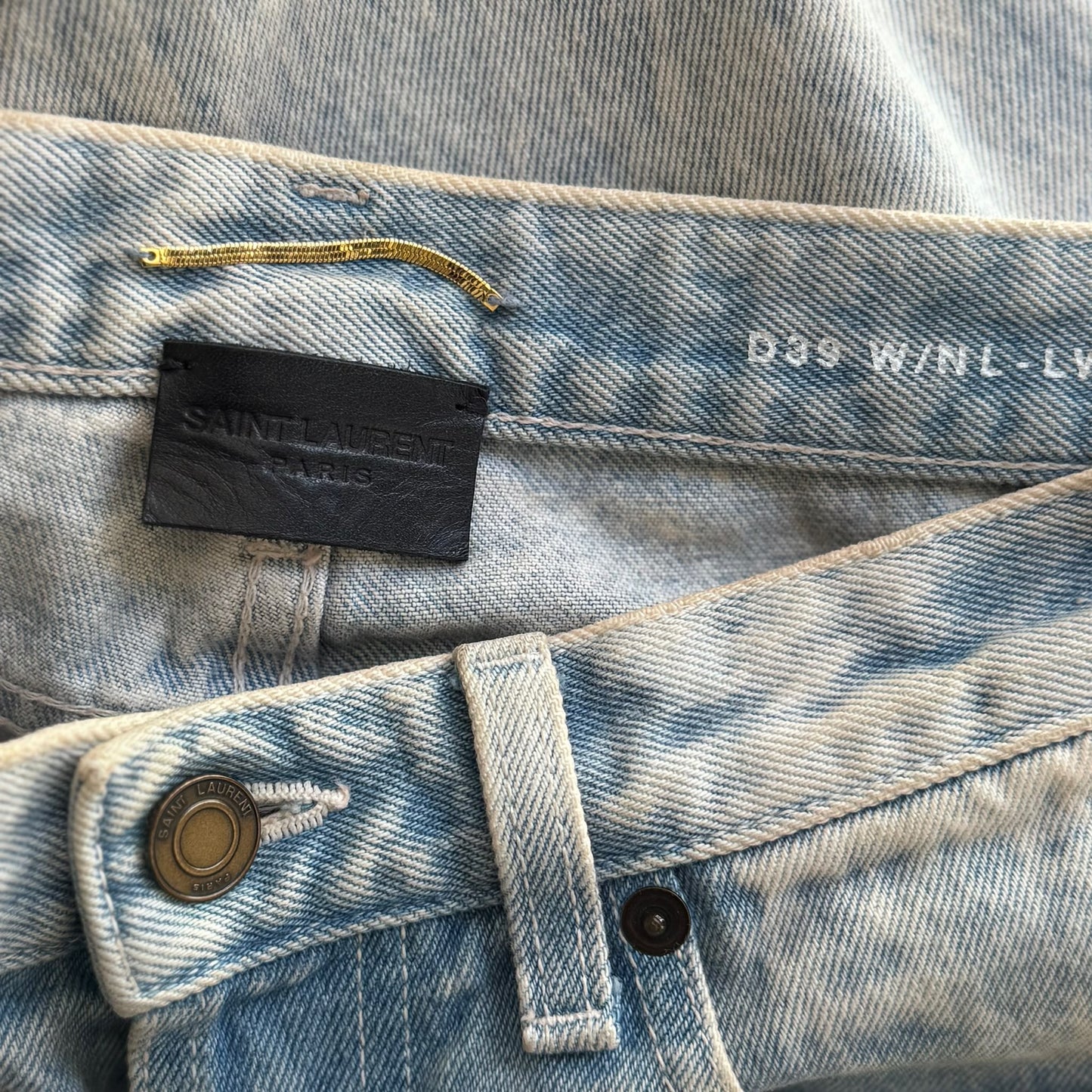 SAINT LAURENT - DENIM JEANS LIGHT BLUE FADED SIZE 26