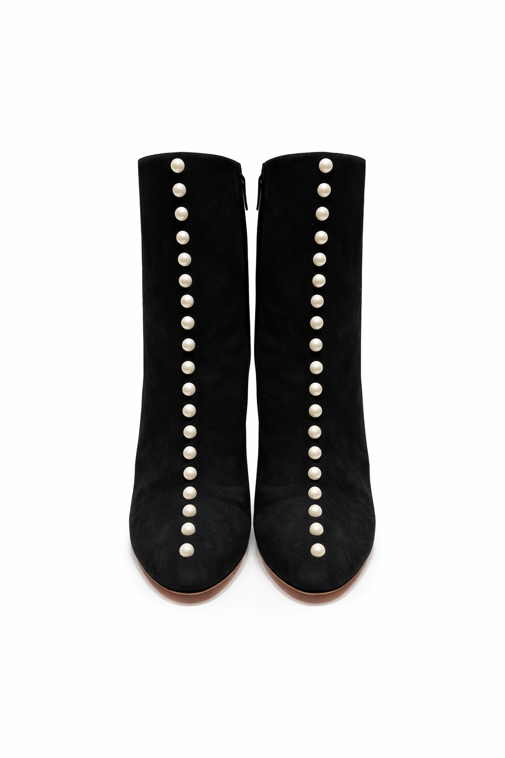AQUAZZURRA - ANKLE BOOTS WITH WHITE PEARLS SIZE 40 EU