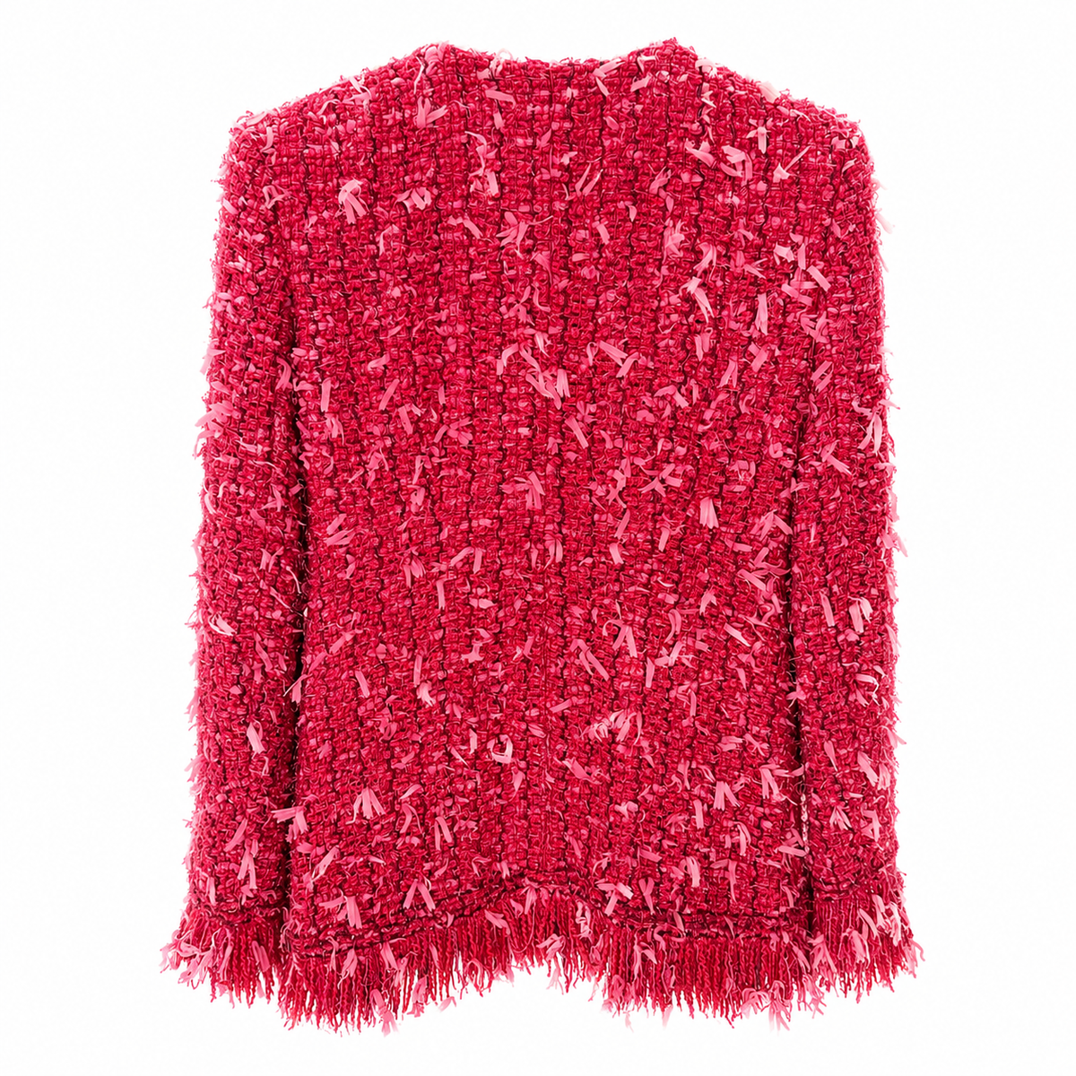 CHANEL - JACKET TWEED “PARIS COSMOPOLITE” RASPBERRY SIZE 38 FR