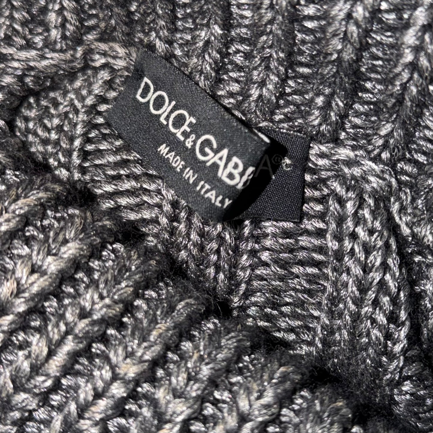 DOLCE & GABBANA - SWEATER SHIMMER GREY SIZE 42 IT