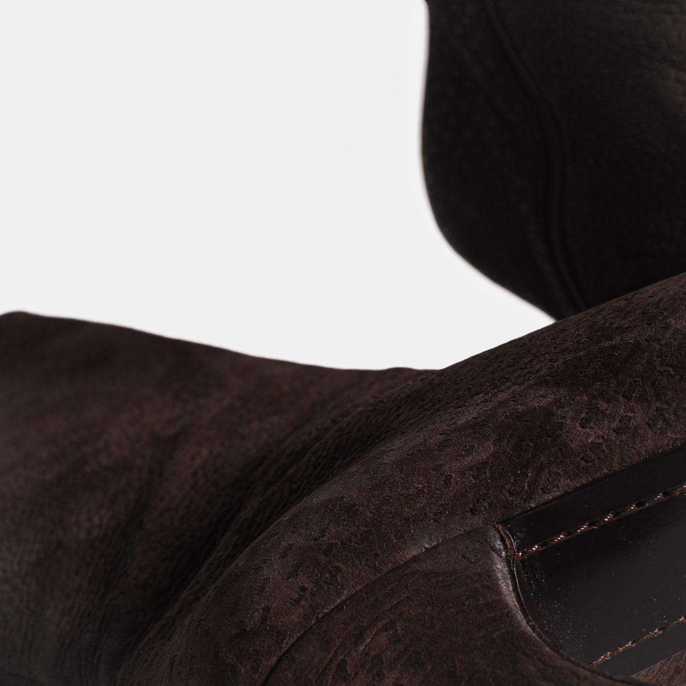 PRADA - HIGH BOOTS BROWN OSTRICH LEATHER SIZE 37 EU