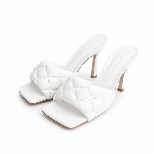 BOTTEGA VENETA - *BRAND NEW* SANDALS HIGH WHITE LEATHER SIZE 36 EU