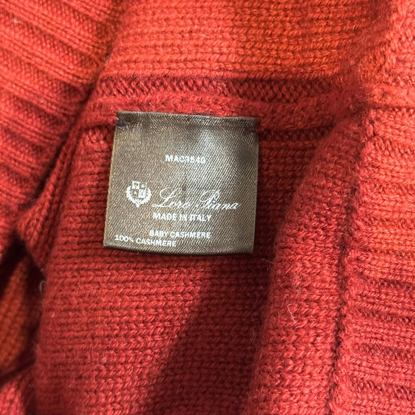 LORO PIANA - SWEATER BORDEAUX BABY CASHMERE SIZE 40 IT