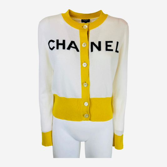 CHANEL - Pullover logo 100% cashmere size 38 FR