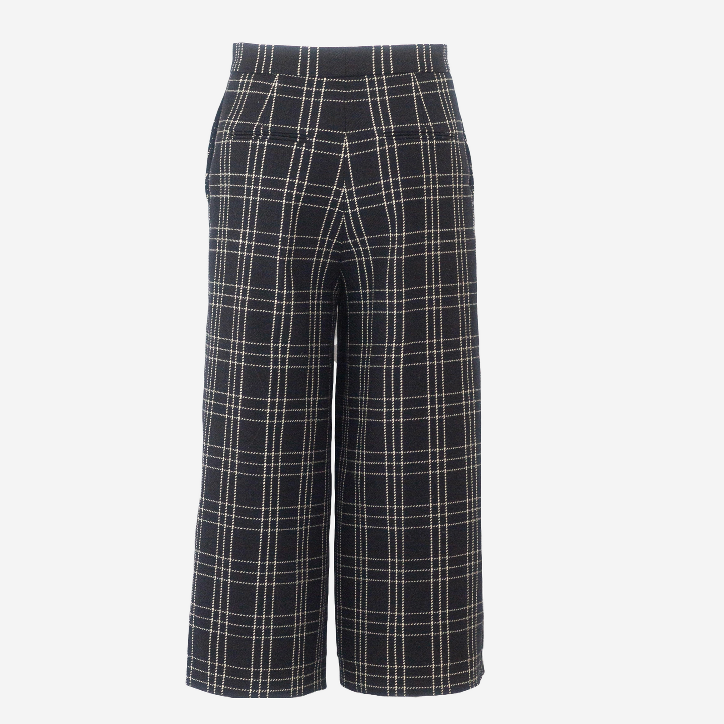 DIOR - CHECKED CROPPED TROUSERS BLACK & WHITE SIZE 34 FR