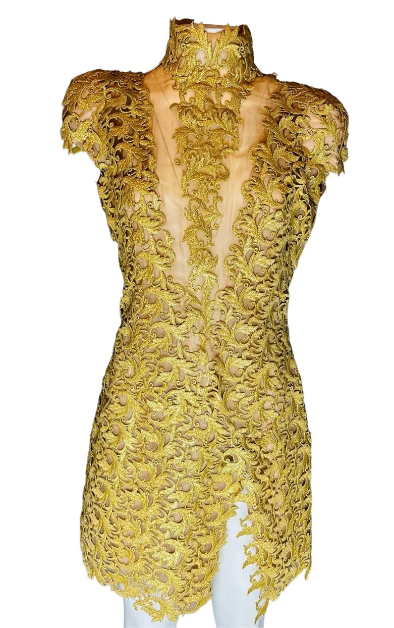 VAUTHIER - Dress mini gold size 40 FR