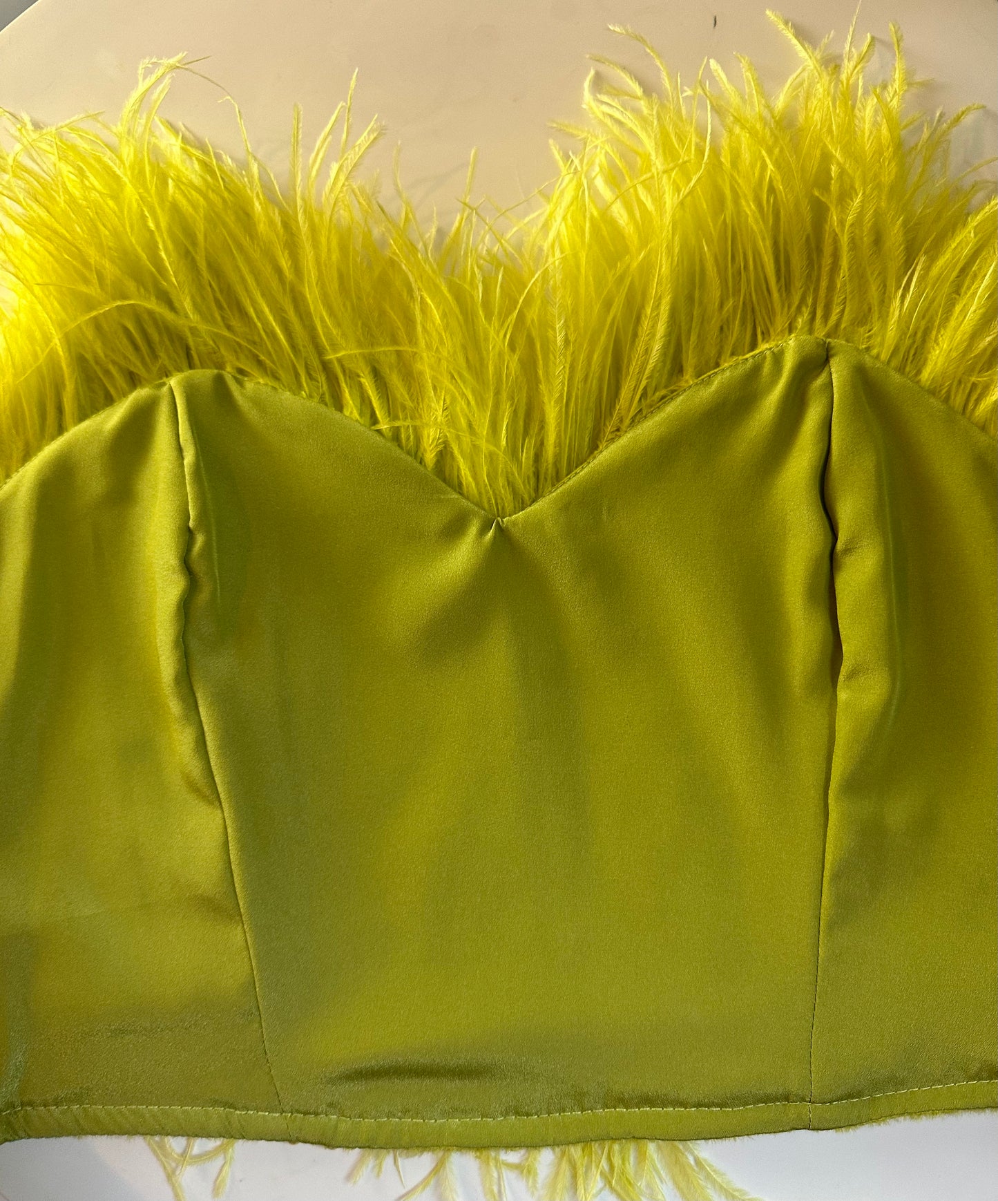 ATTICO - Bustier feather lime size 38 IT