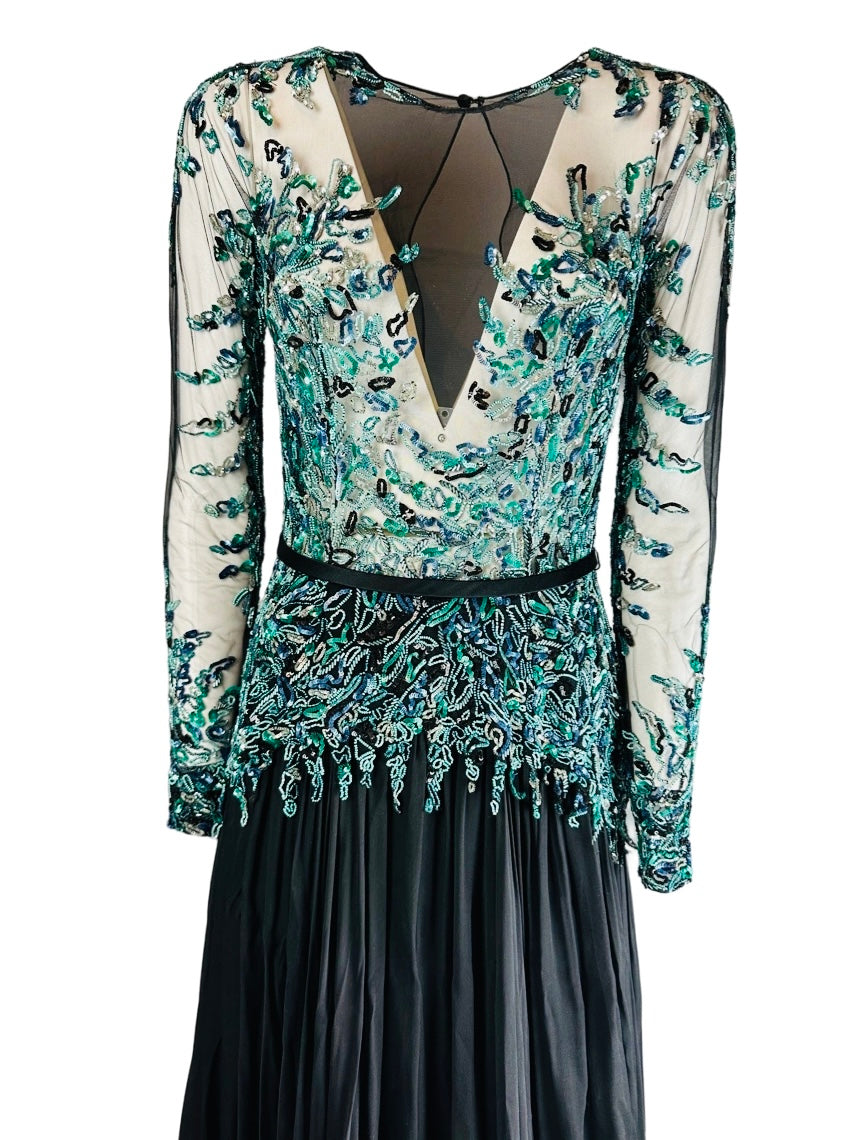 ZUHAIR MURAD - Maxi silk dress embroidered size 40 FR