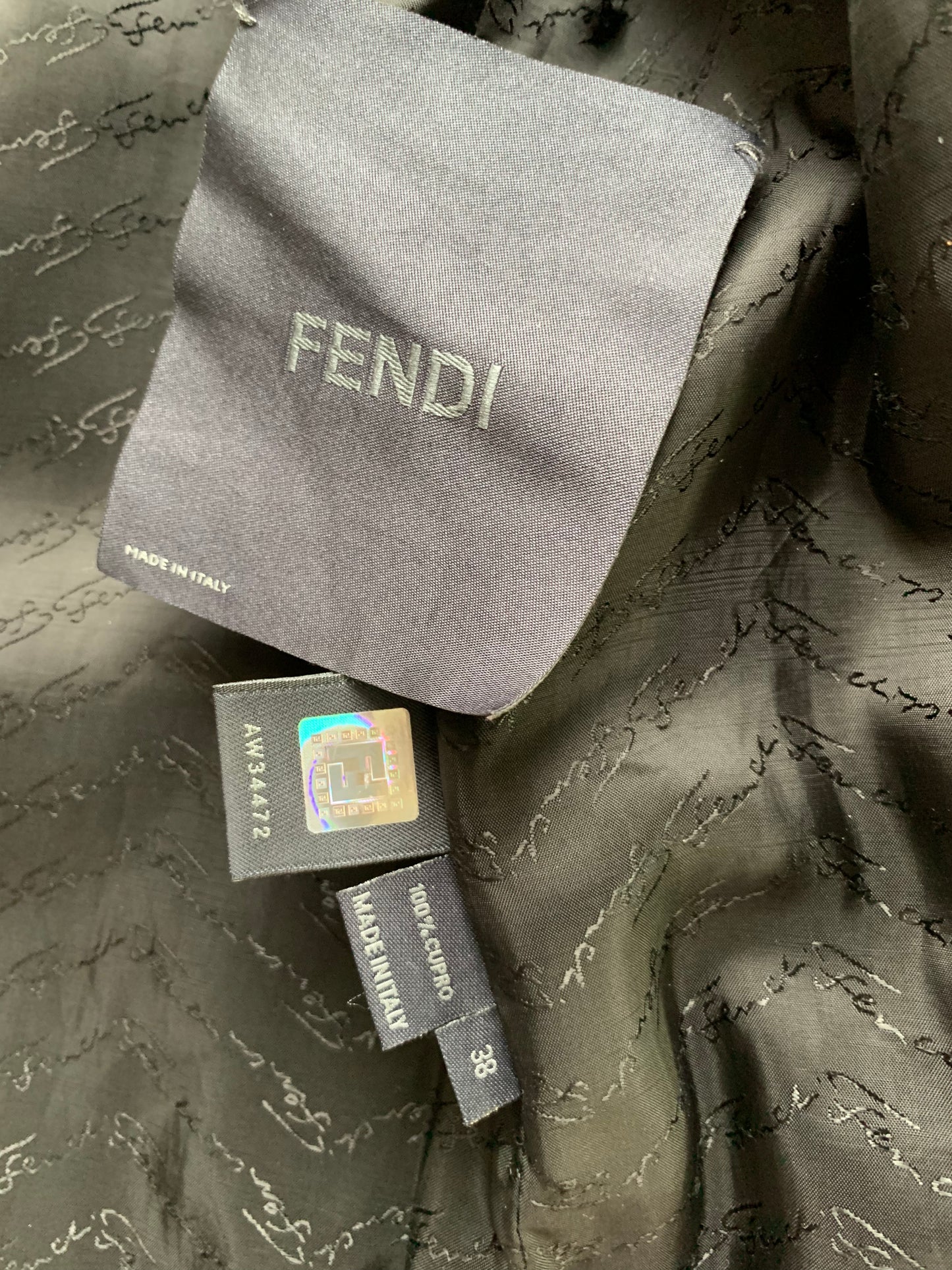 FENDI - Mink fur black size 38 IT