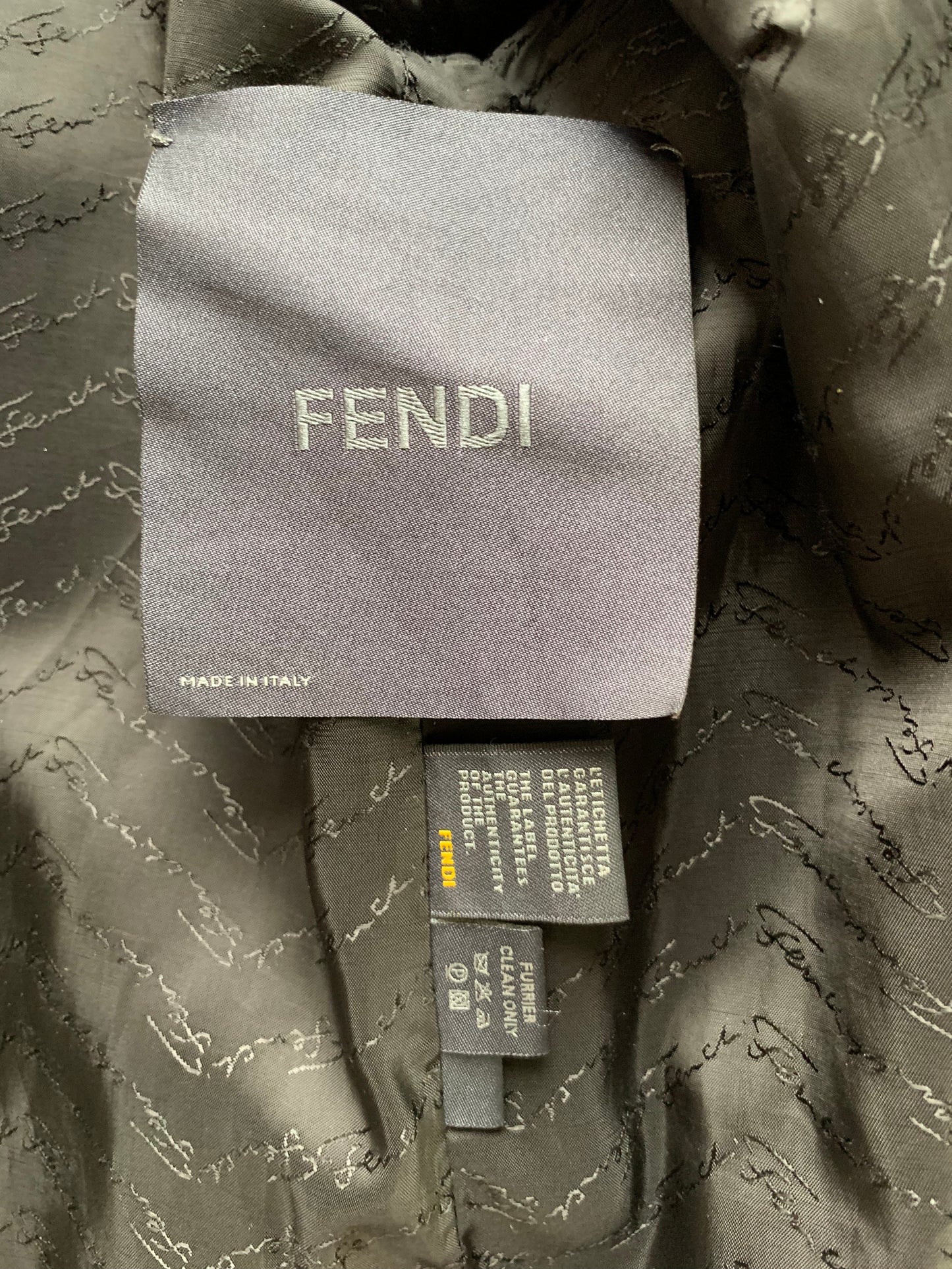FENDI - Mink fur black size 38 IT