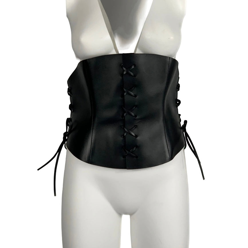 CHRISTIAN DIOR - Bustier belt black laces size 80 cm