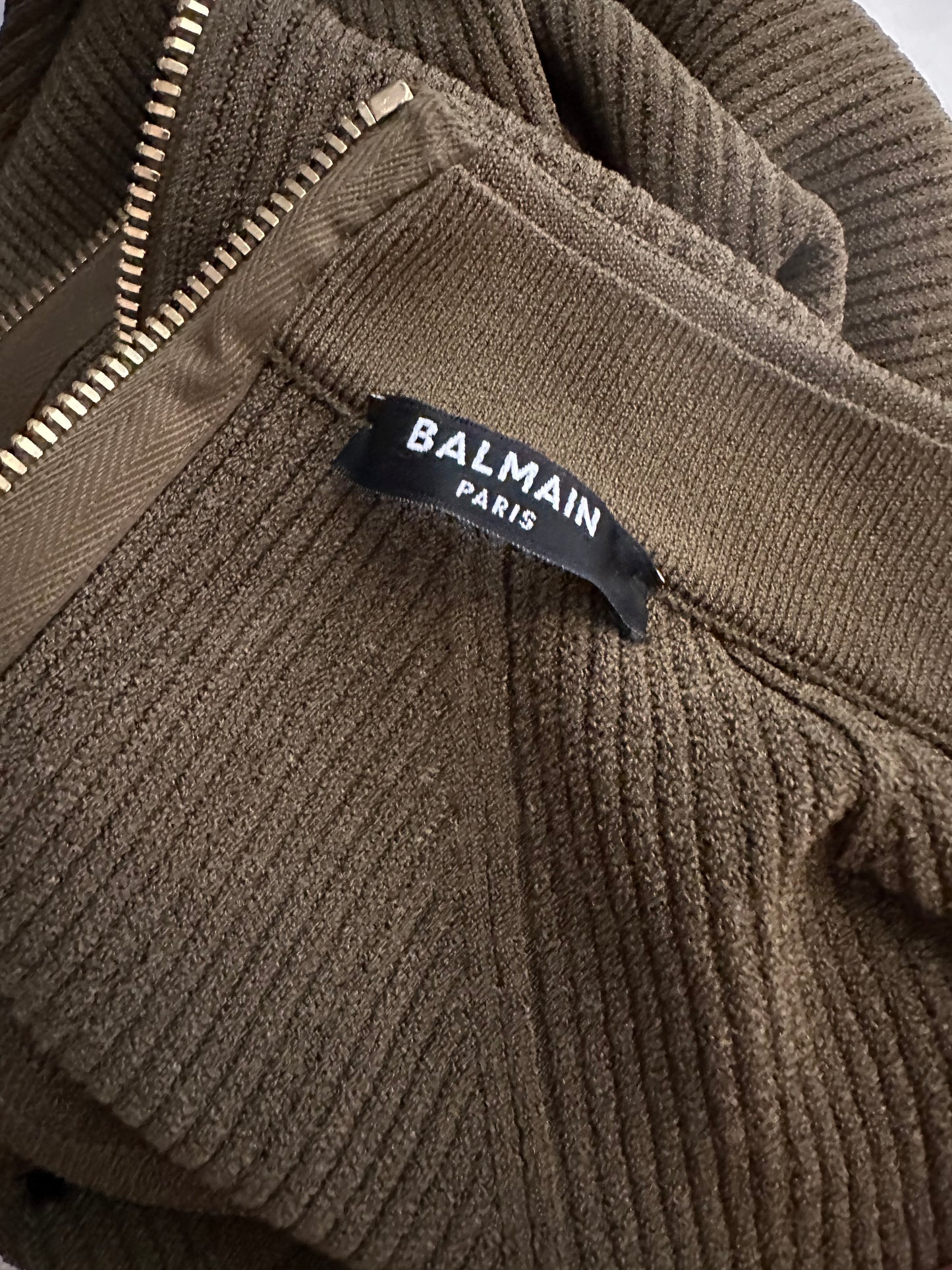 BALMAIN - Dress khaki size s