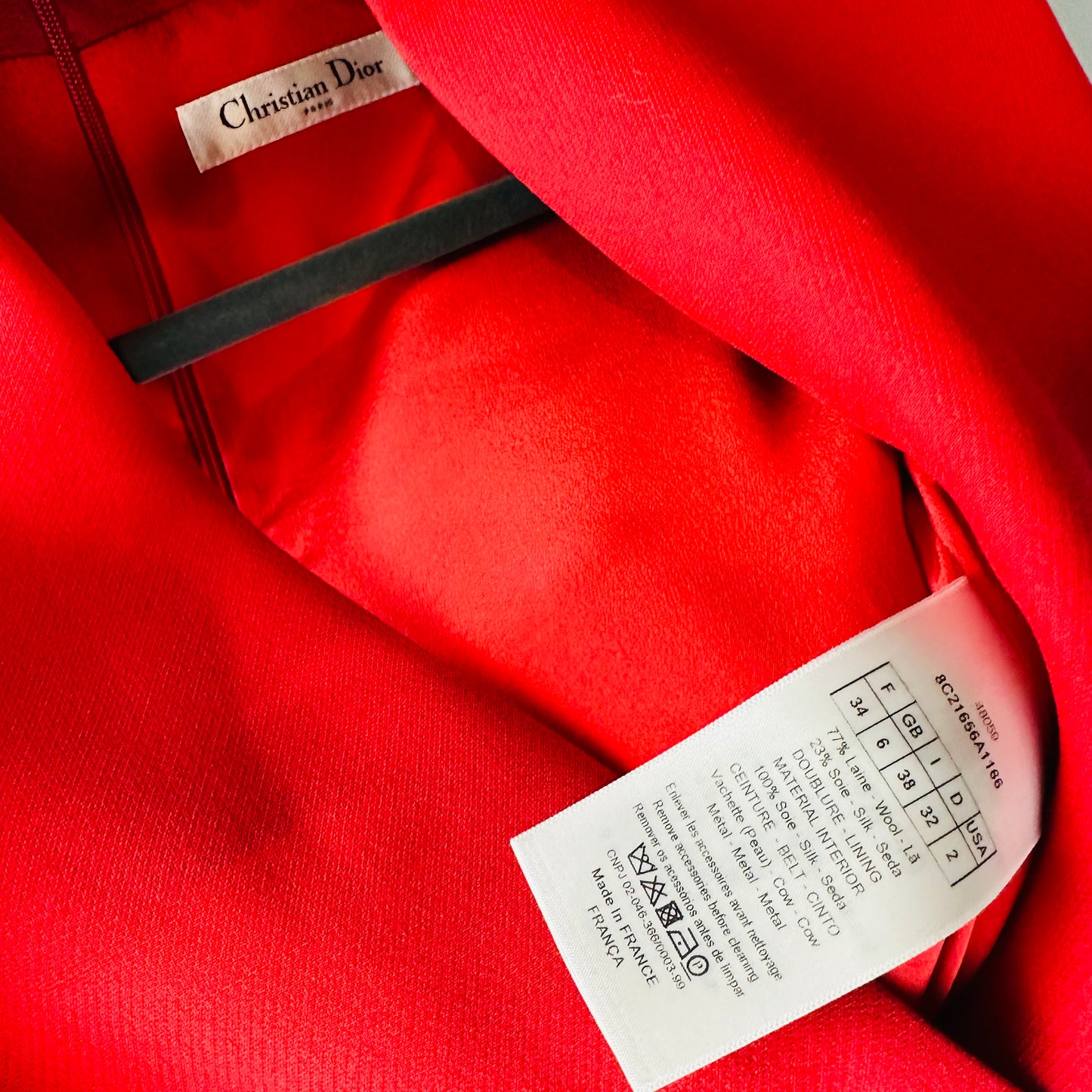 DIOR - Dress red size 34 FR